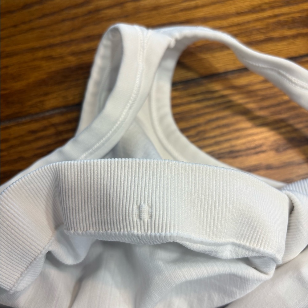 White Ribbed Tank Top - Picture 3 of 6